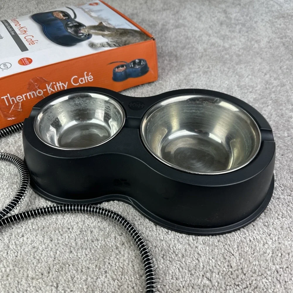 K&H Pet Products‎ Thermo-Kitty Café Outdoor Heated Cat Food and Water Bowls